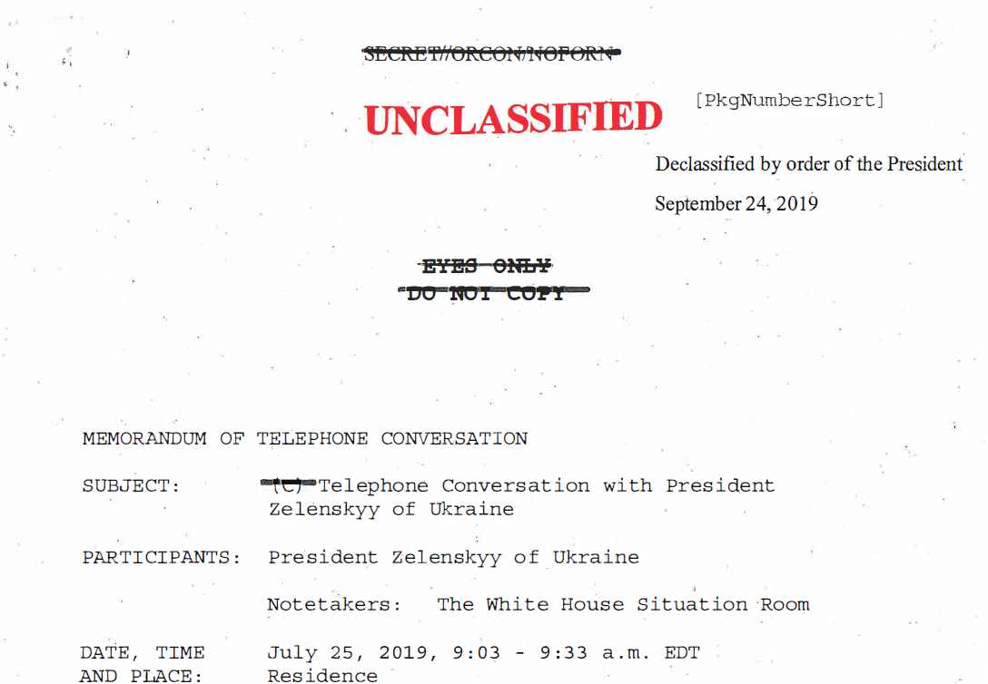 白宫通话录音证实怎么回事 特朗普曾反复施压乌克兰