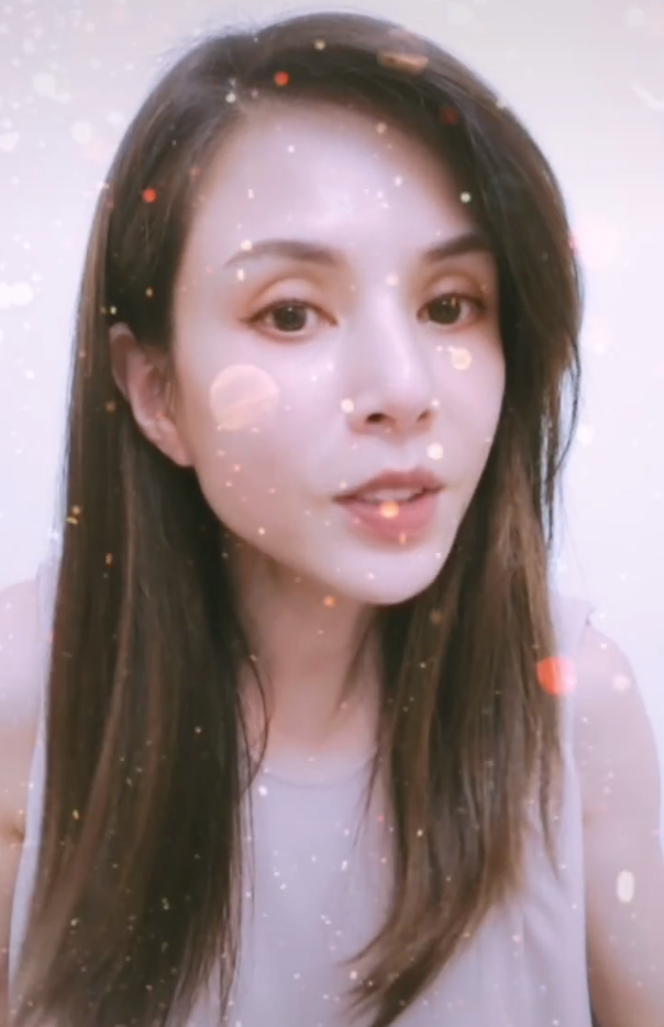 李若彤发布抖音视频，瘦脸特效更惊艳，网友：真例外呢！