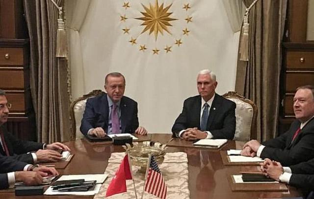美国终于说服土耳其“停火”五天，看脸色双方似乎谈得非常不愉快