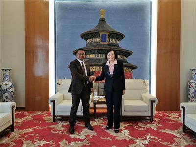 驻马达加斯加大使杨小茸会见马国民议会马中友好小组主席