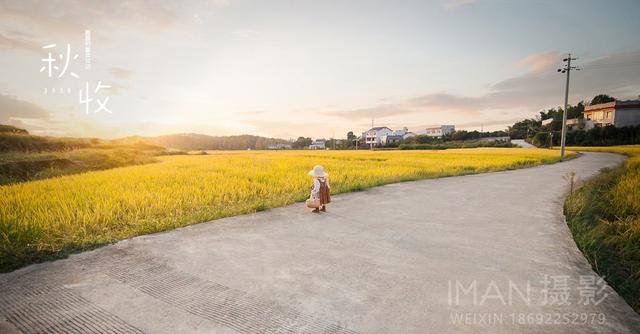 [励志宝儿]一晃秋天到了，收割的季节，满满的稻香，还有天真无邪的圆圆