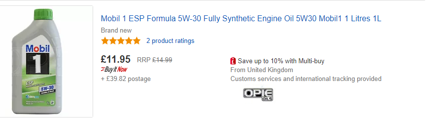 「汽车姐小王」网友带你看看在英国最便宜的机油是个啥