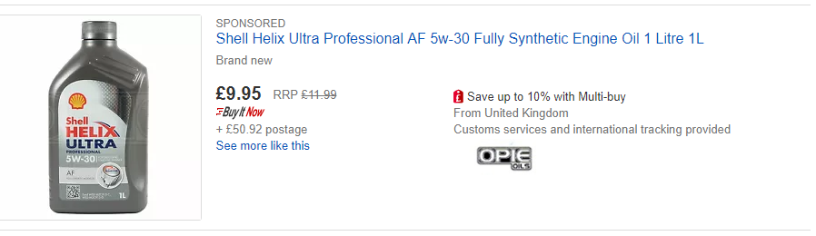 「汽车姐小王」网友带你看看在英国最便宜的机油是个啥