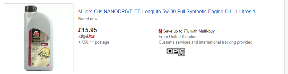 「汽车姐小王」网友带你看看在英国最便宜的机油是个啥