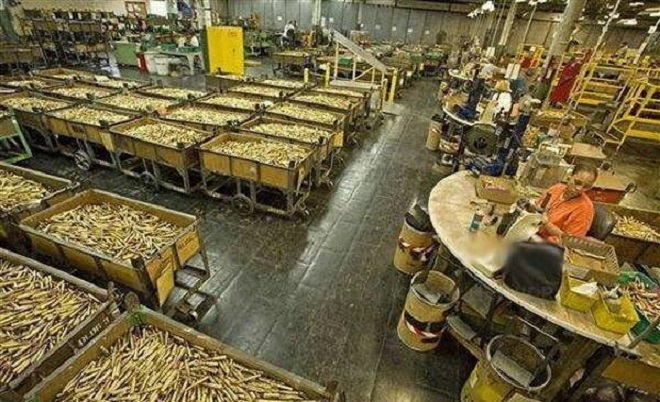 美国最大的弹药兵工厂，每年生产子弹16亿发，够打一次海湾战争