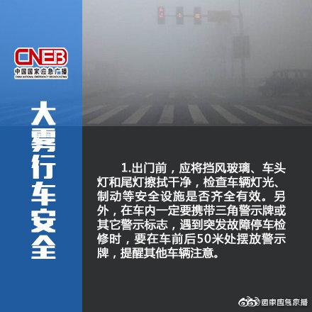 「光明网」今早开车你遇到大雾了不？应该怎么开车，看看