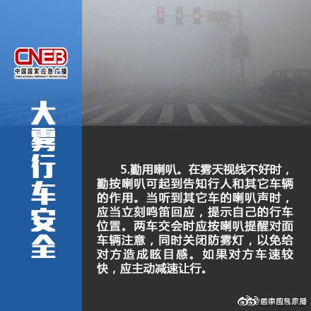 「光明网」今早开车你遇到大雾了不？应该怎么开车，看看