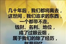 「美文精选」一辈子太短，珍惜眼前人，别等来世..