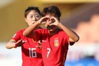 王霜梅开二度，中国女足亚洲杯赛4-0击败中国台北队，水庆霞获执教开门红
