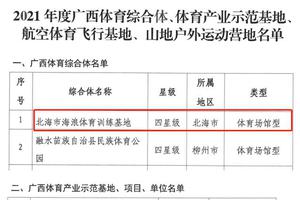 北海体育产业品牌培育示范效应明显，海浪基地、紫霞湾入选自治区榜单